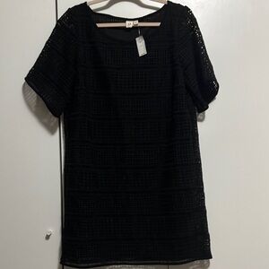 GAP Black Textured Mini Dress